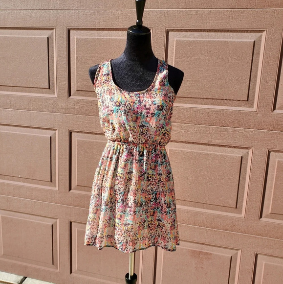 Xhilaration Multicolored Leopard Print Dress Women's Size Small - Picture 1 of 16